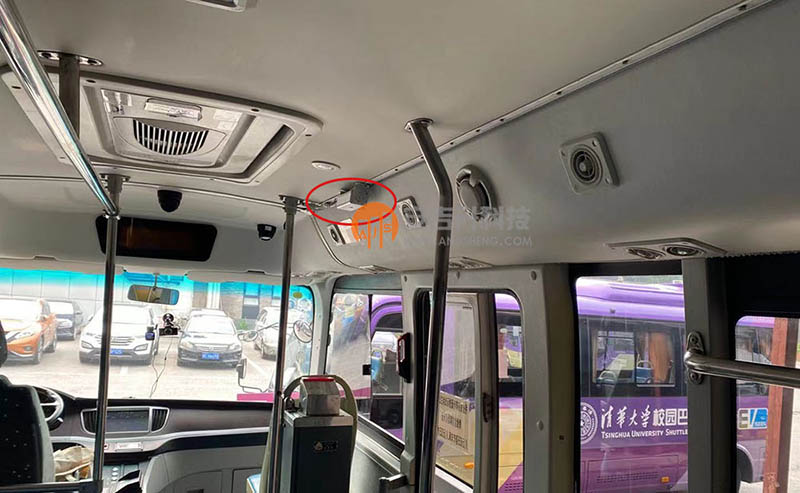 怎么统计公交车的客流量?车载客流统计摄像机客流统计系统的应用(图2) 清华校车1.jpg
