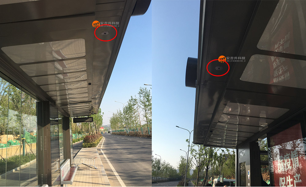 公交车客流统计怎么做?乘车人数统计设备的应用(图1) 站台客流统计摄像头.jpg